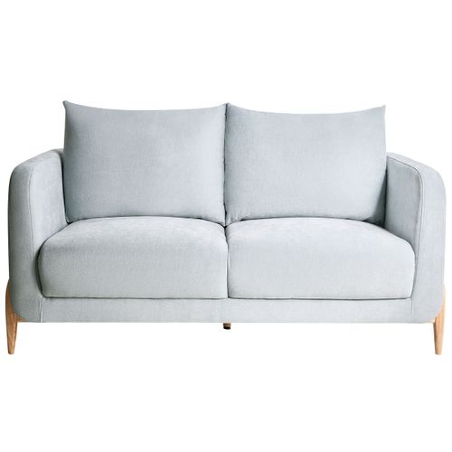 Canapé 2 Places Gimo Tissu Chenille Bleu Clair