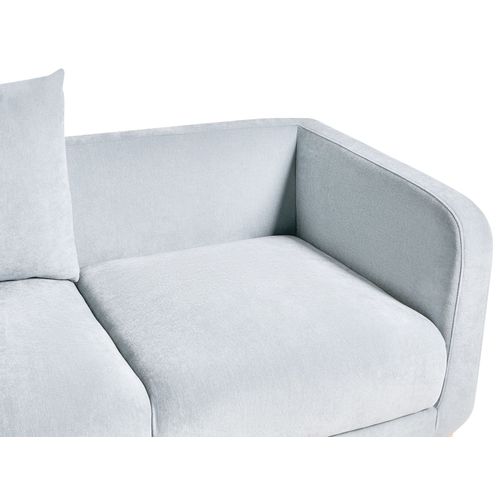 Canapé 2 Places Gimo Tissu Chenille Bleu Clair