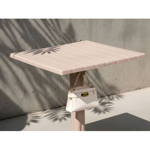 Table De Bar De Jardin Lemnos 60 Cm 60 Cm Beige