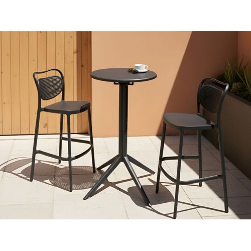 Table De Bar De Jardin Legrena 60 Cm 60 Cm Noir