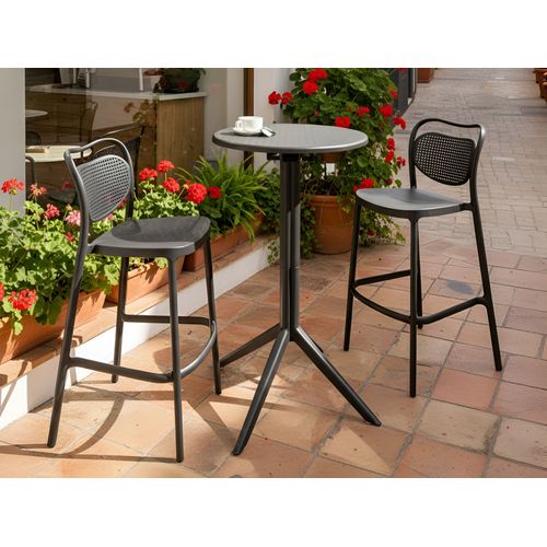 Table De Bar De Jardin Legrena 60 Cm 60 Cm Noir