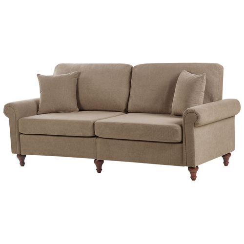 Canapé 3 Places Ginnerup Tissu Marron