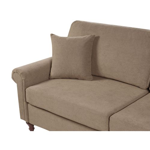 Canapé 3 Places Ginnerup Tissu Marron