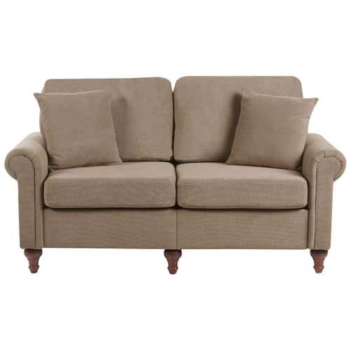 Canapé 2 Places Ginnerup Tissu Marron