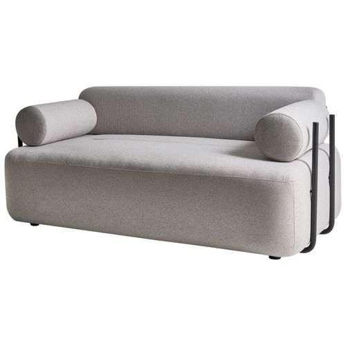 Canapé 2 Places Elva Tissu Gris Clair