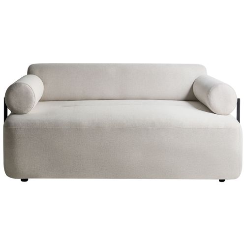 Canapé 2 Places Elva Tissu Blanc Cassé