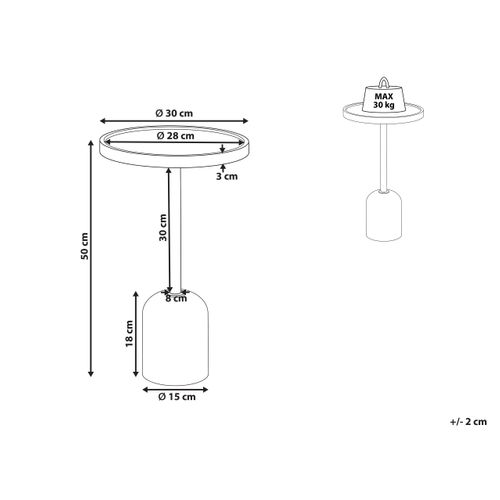 Table D'appoint Rainy Métal Blanc