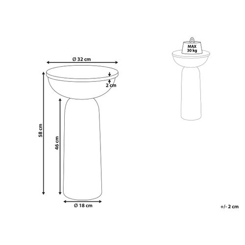 Table D'appoint Falcon Métal Beige