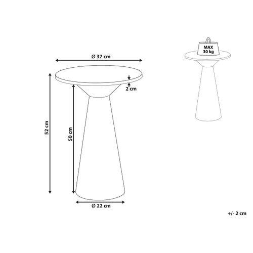 Table D'appoint Amistad Métal Blanc