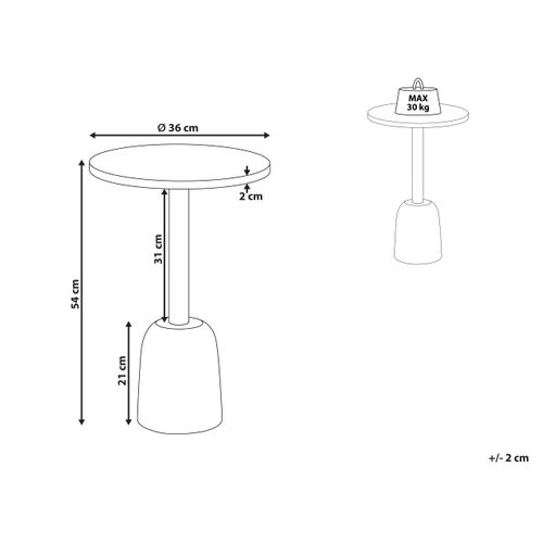 Table D'appoint Hartwell Bois De Manguier Marron