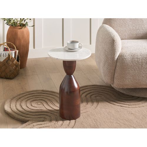 Table D'appoint Wallula Bois De Manguier Marron