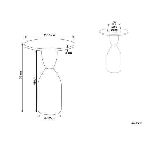 Table D'appoint Wallula Bois De Manguier Marron