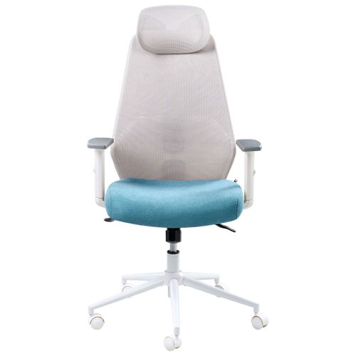 Chaise De Bureau Oryn Tissu Bleu Paon
