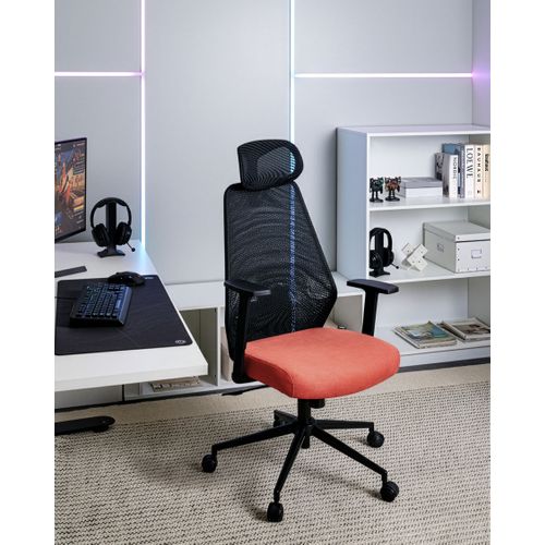 Chaise De Bureau Oryn Tissu Rouge