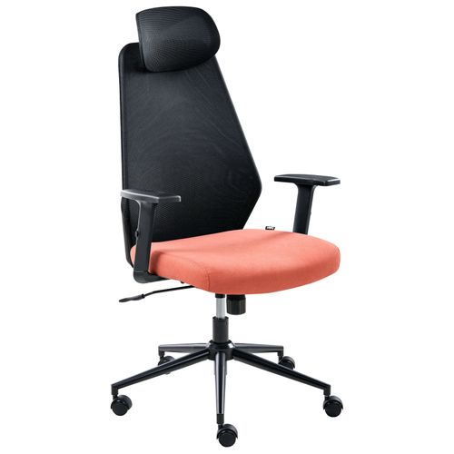 Chaise De Bureau Oryn Tissu Rouge