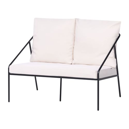 Ensemble De Salon De Jardin Avec Table 4 Places Ustica Métal Noir