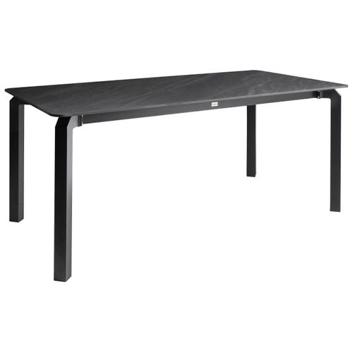 Table De Salle à Manger De Jardin Feletto 180 Cm 90 Cm Pierre Marbre Noir