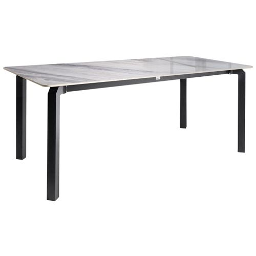 Table De Salle à Manger De Jardin Feletto 180 Cm 90 Cm Pierre Marbre Gris