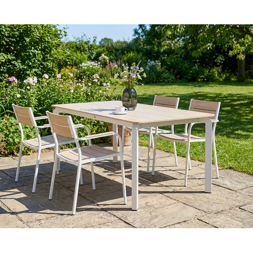 Table De Salle à Manger De Jardin Feletto 180 Cm 90 Cm Pierre Effet Travertin