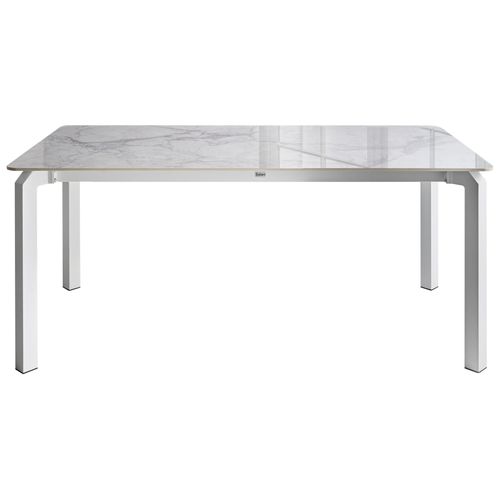 Table De Salle à Manger De Jardin Feletto 180 Cm 90 Cm Pierre Marbre Blanc