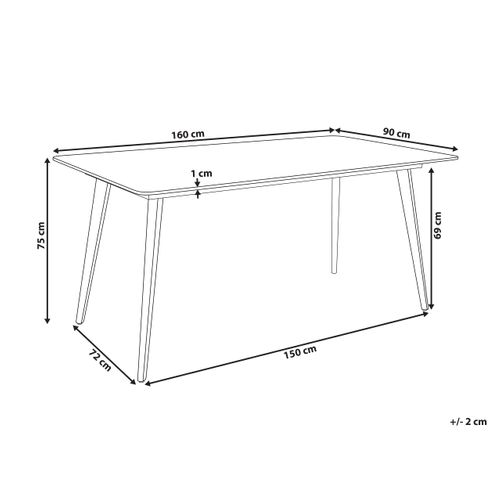 Table De Salle à Manger De Jardin Rodallo 160 Cm 90 Cm Pierre Marbre Blanc