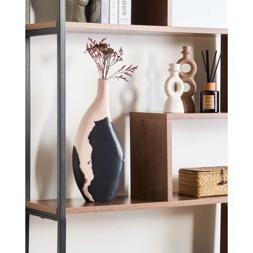 Vase Décoratif Lagos Bois De Manguier 40 Cm Noir/beige