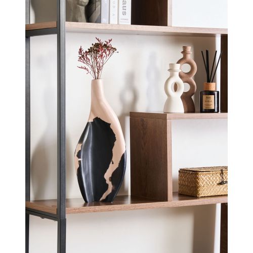 Vase Décoratif Lagos Bois De Manguier 40 Cm Noir/beige