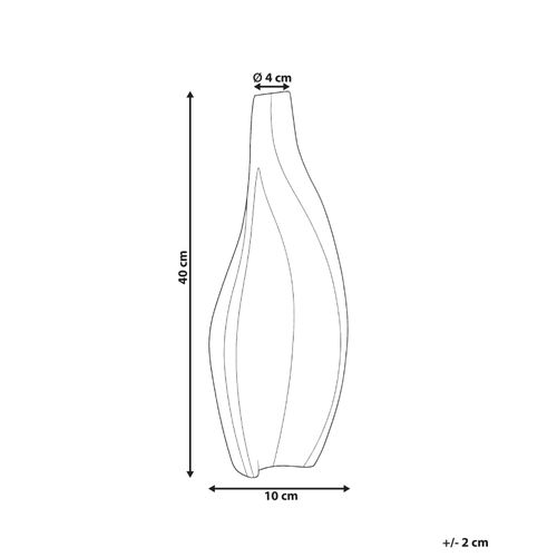 Vase Décoratif Lagos Bois De Manguier 40 Cm Noir/beige