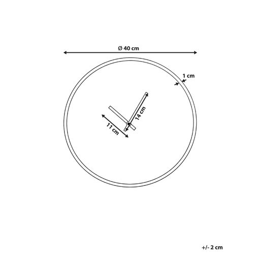 Horloge Murale Lucens 40 Cm Noir