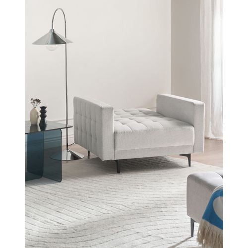 Fauteuil Aberdeen Tissu Gris Clair