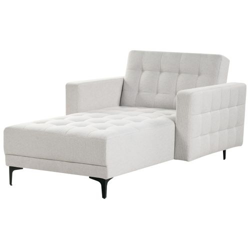 Chaise Longue Aberdeen Tissu Gris Clair
