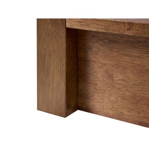 Lit à Baldaquin Bois Herliere 160 X 200 Cm Marron Foncé