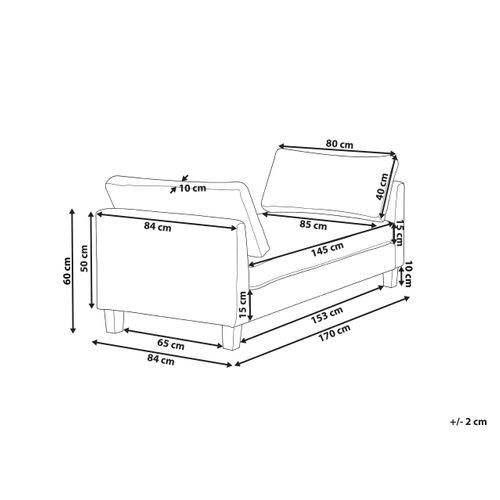 Chaise Longue Archiane  Tissu Blanc Cassé