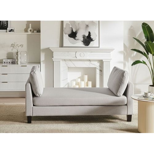 Chaise Longue Archiane Tissu Gris Clair