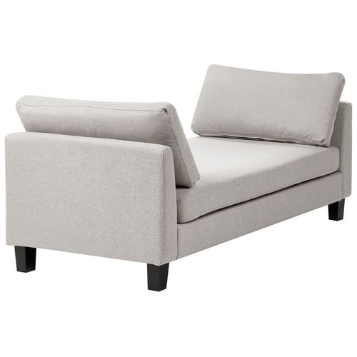 Chaise Longue Archiane Tissu Gris Clair