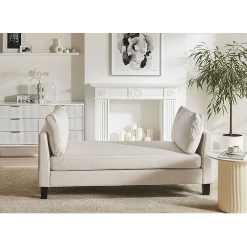 Chaise Longue Archiane Tissu Beige Clair