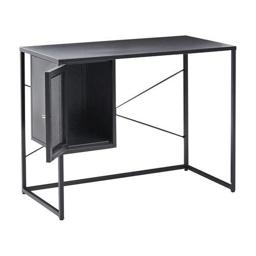 Table De Bureau Harjo Noir 100 Cm 50 Cm Avec Rangement
