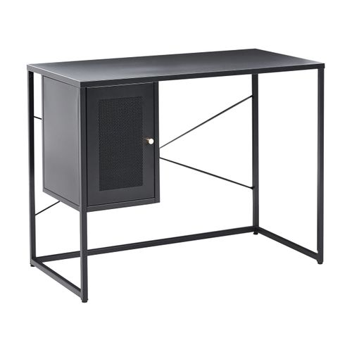Table De Bureau Harjo Noir 100 Cm 50 Cm Avec Rangement