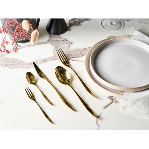 Set De 30 Couverts Farfalle Doré