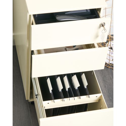 Meuble De Rangement Bolsena Métal Beige Clair