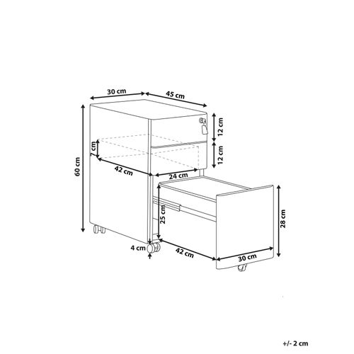 Meuble De Rangement Bolsena Métal Beige Clair