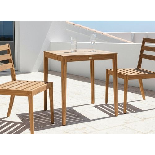 Table Bistrot Chioggia 70 Cm 70 Cm Bois D\'acacia Certifié Marron Clair