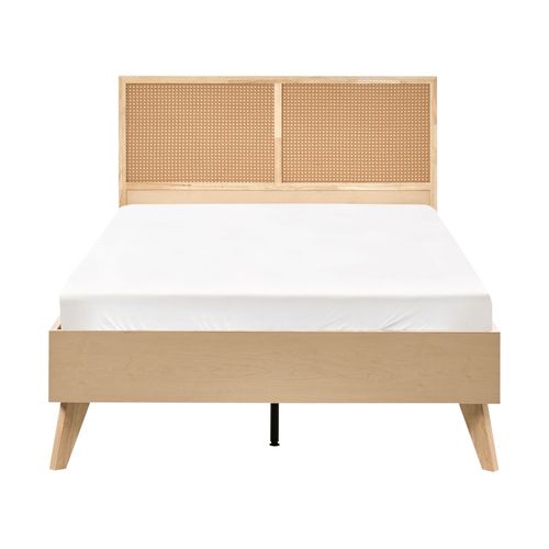 Lit Avec Sommier Monpazier 120 X 200 Cm Marron Clair