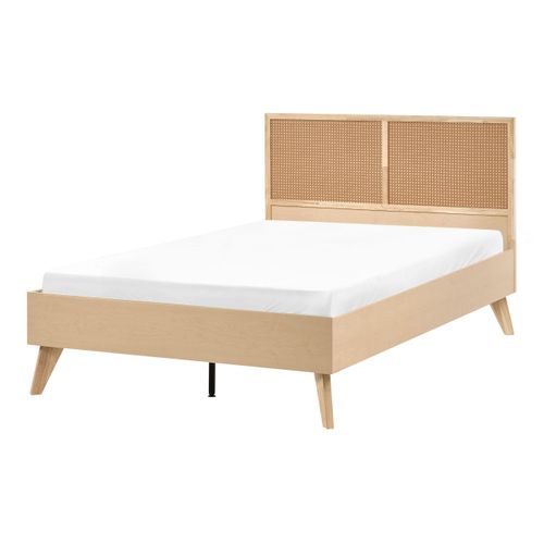 Lit Avec Sommier Monpazier 120 X 200 Cm Marron Clair