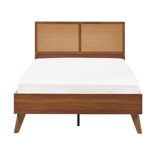 Lit Avec Sommier Monpazier 120 X 200 Cm Marron Foncé