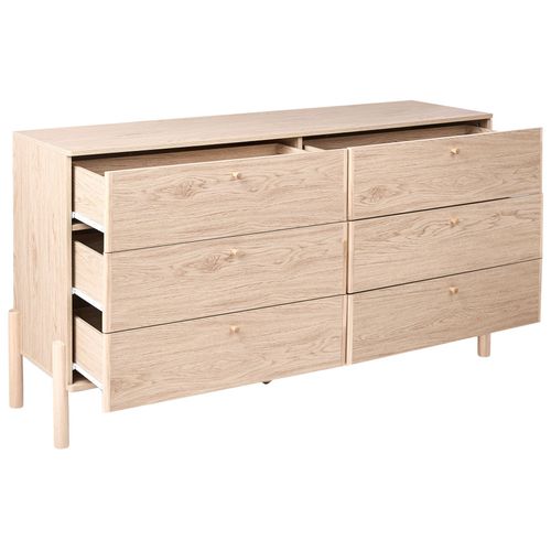 Commode à 6 Tiroirs Collins Marron Clair