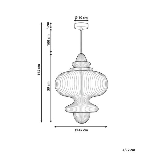 Lampe Suspension Amalsan Papier Beige
