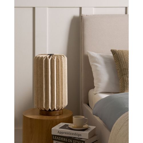 Lampe à Poser Vallasan Papier Beige