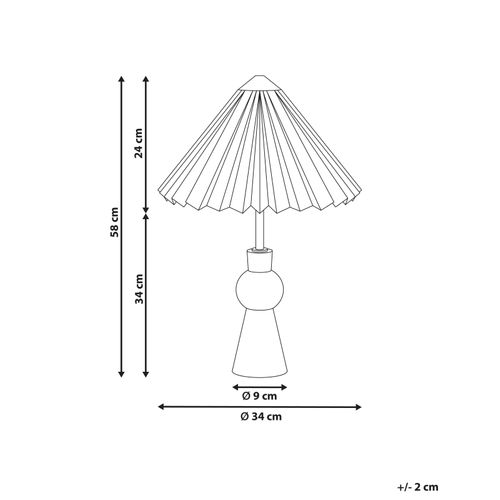 Lampe à Poser Tojsan Papier Blanc Cassé
