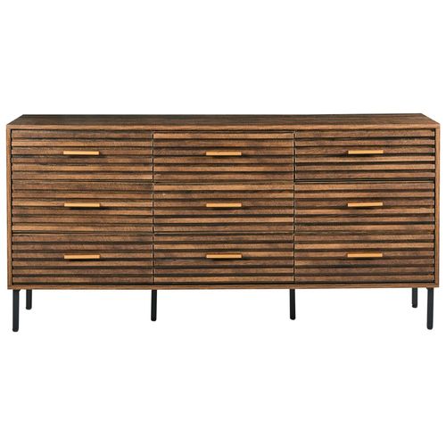 Commode à 9 Tiroirs Keith Marron Foncé